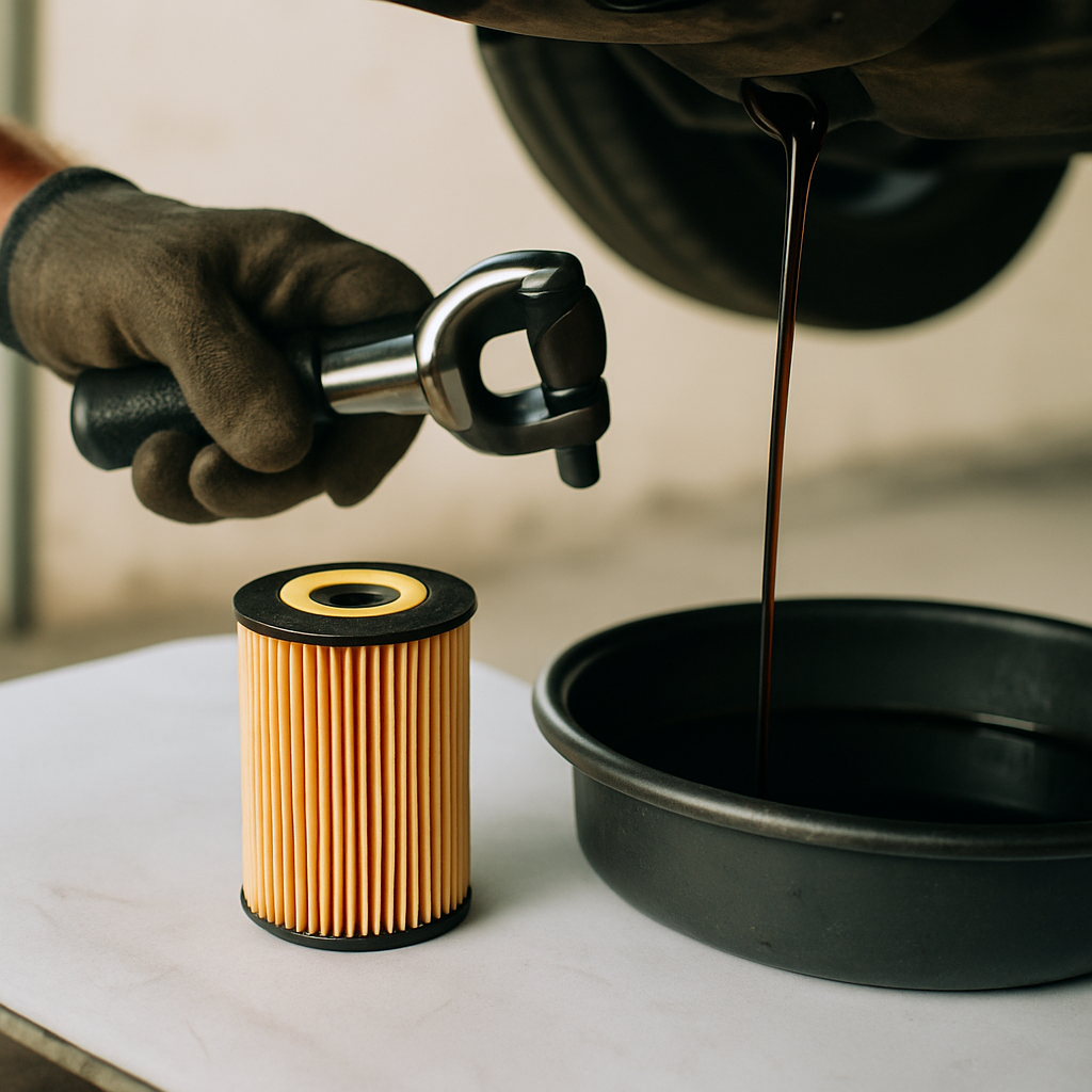 Cambio de aceite y filtro realizado en el taller